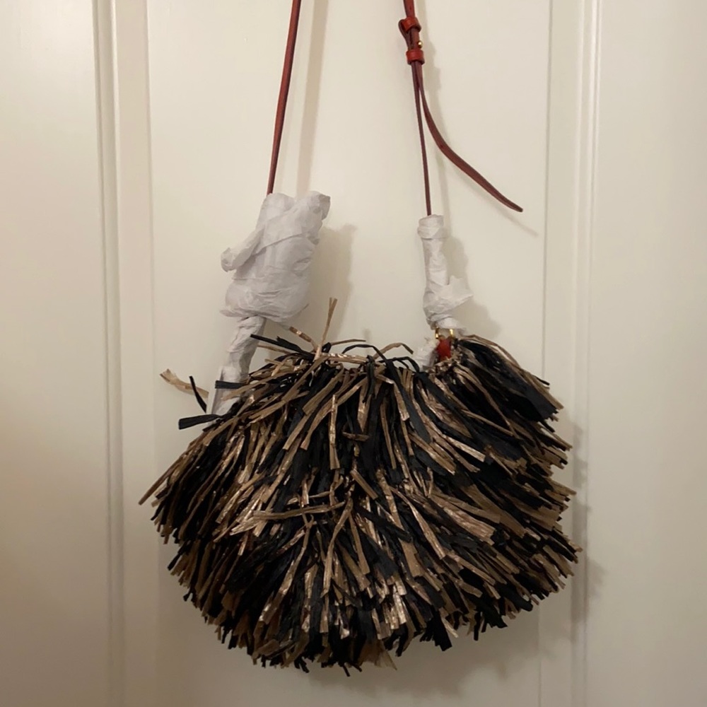 Diane Von Furstenberg Raffia Fringe Handbag